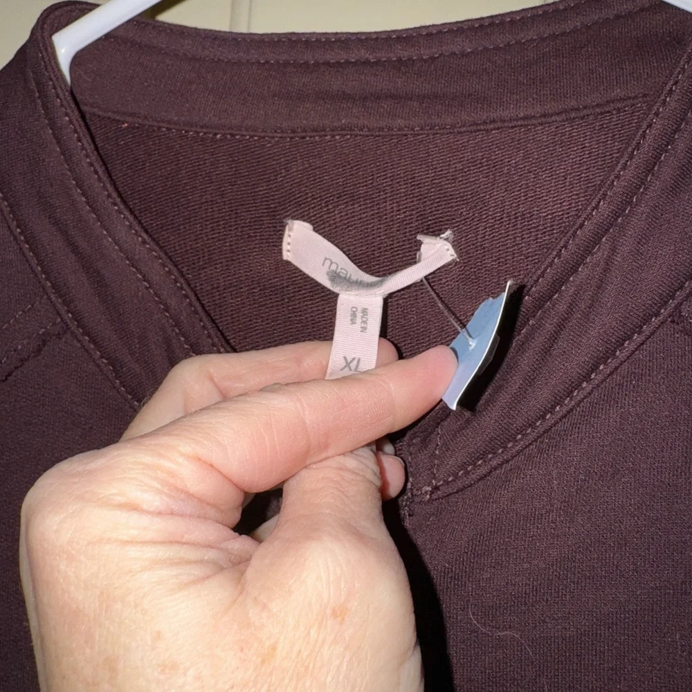 Maurice’s BNWT  button up Dressy sweatshirt XL - Picture 3 of 4